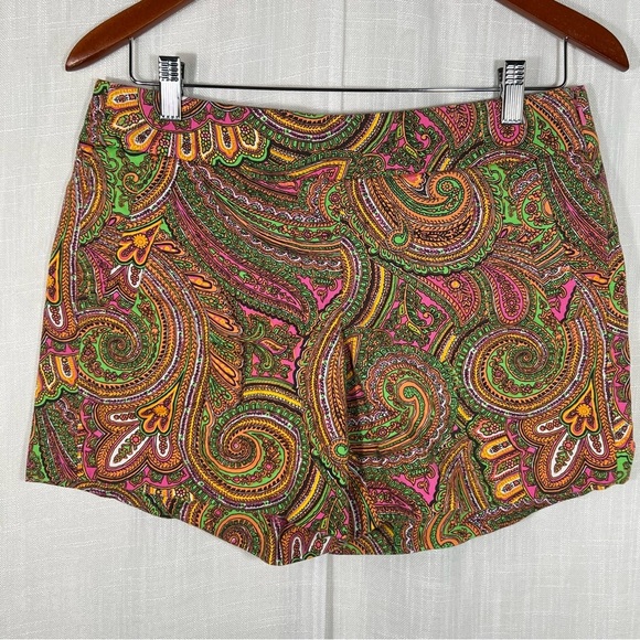J Crew Paisley Multi Colored 100% Cotton Shorts‎ - Picture 1 of 6